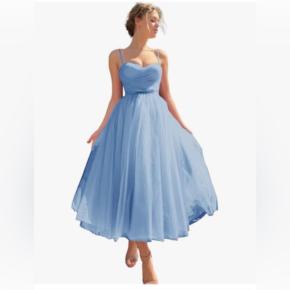 Prom dress blue tulle